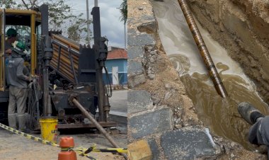 Cagece realiza obra de modernização na rede de abastecimento de água em Santana do Acaraú